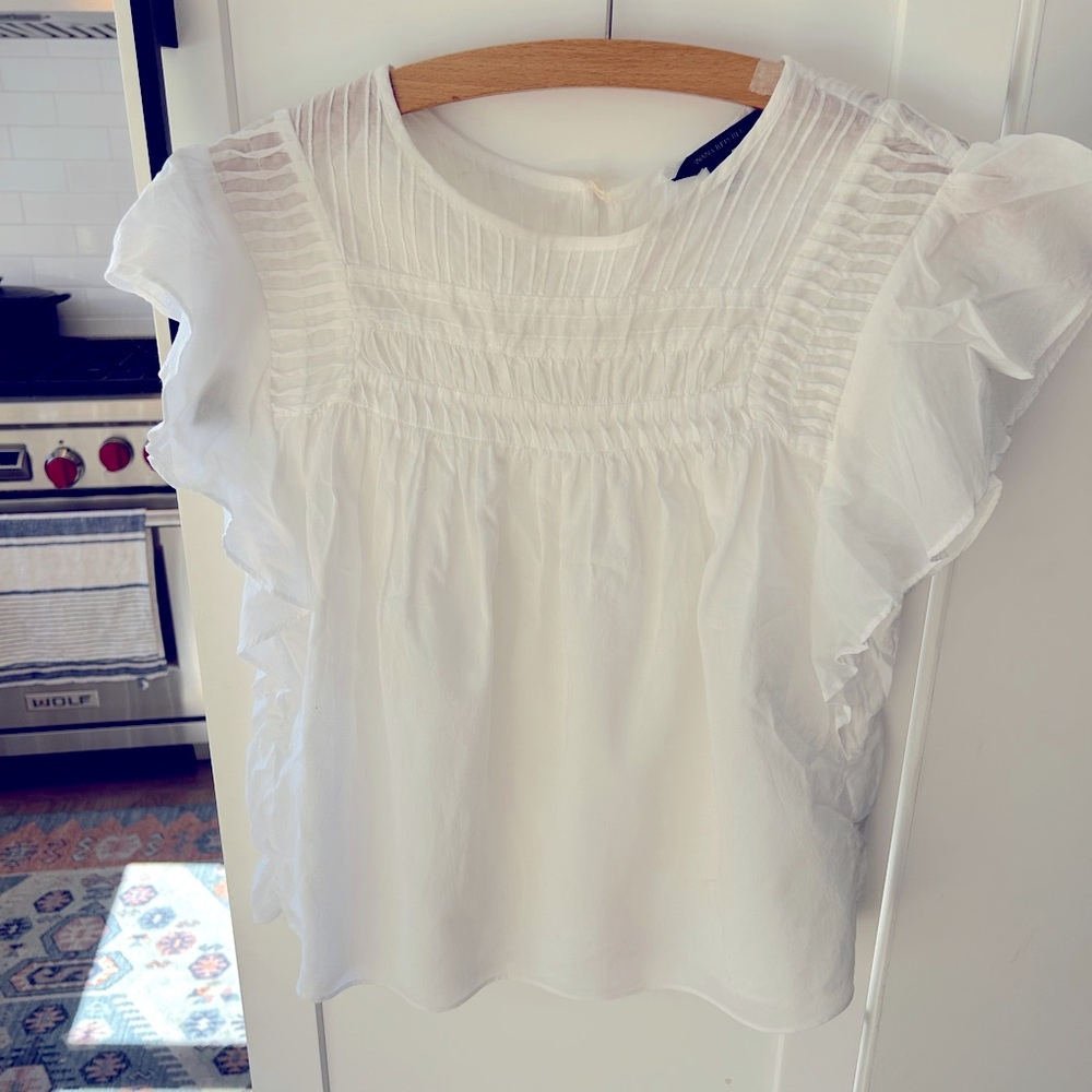 White Cotton Blouse by Banana Republic